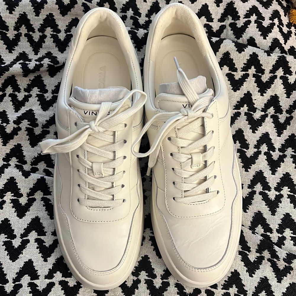 NWT NIB Vince warren court sneakers white color milk size 9 - Picture 3 of 7